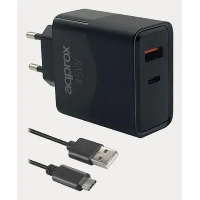 Wandladegerät USB-C PD 45W + USB-A 20W APPROX APPUSBWALL45W