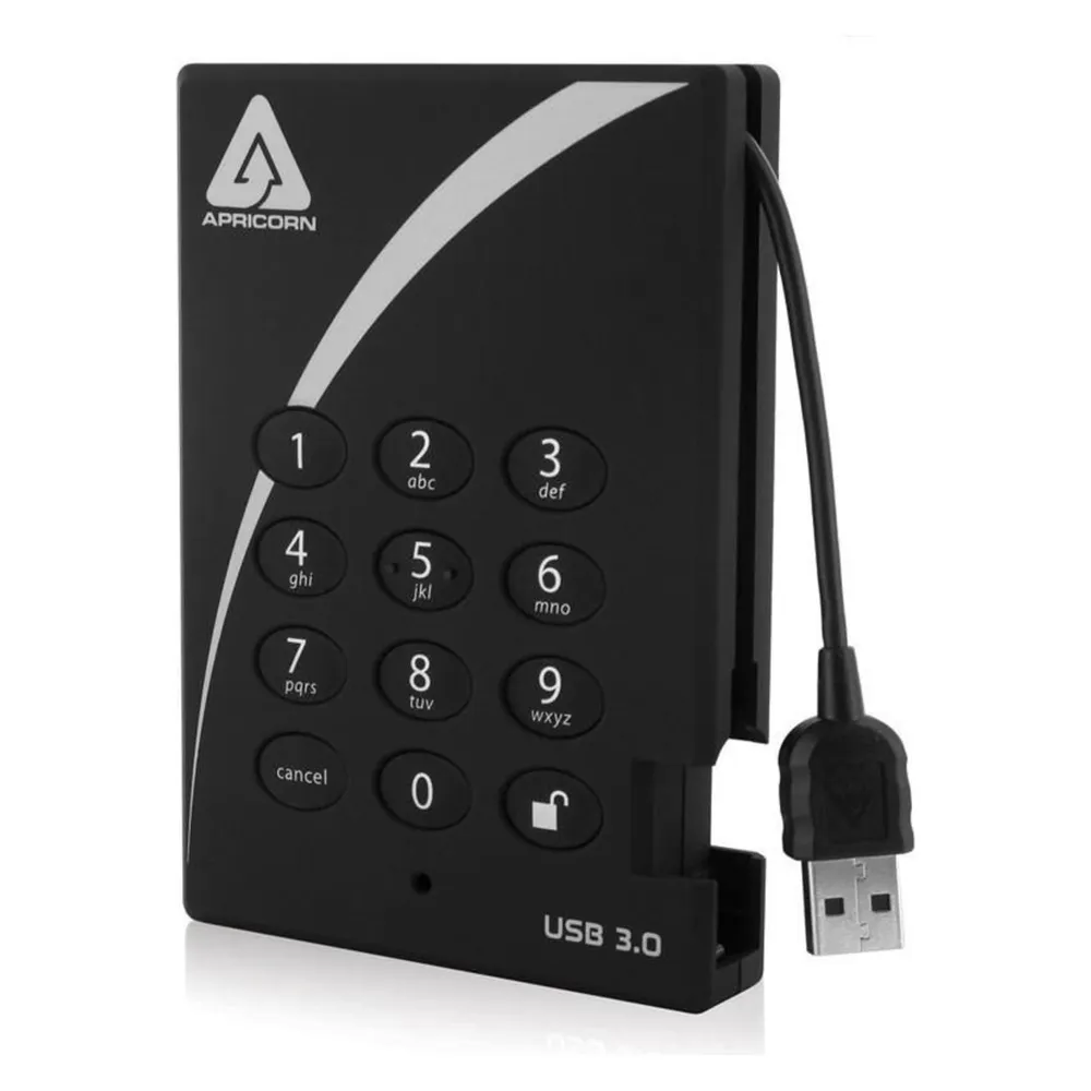 Apricorn Aegis Padlock 3.0 A25-3PL256-2000 - Festplatte - verschlüsselt - 2 TB - extern (
