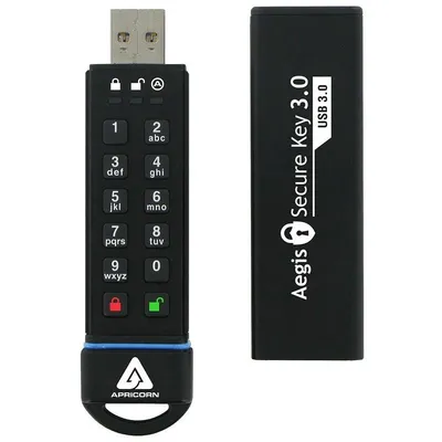 USB-Stick Apricorn Aegis Secure Key 3.0 120GB AES 256-bit Verschlüsselung