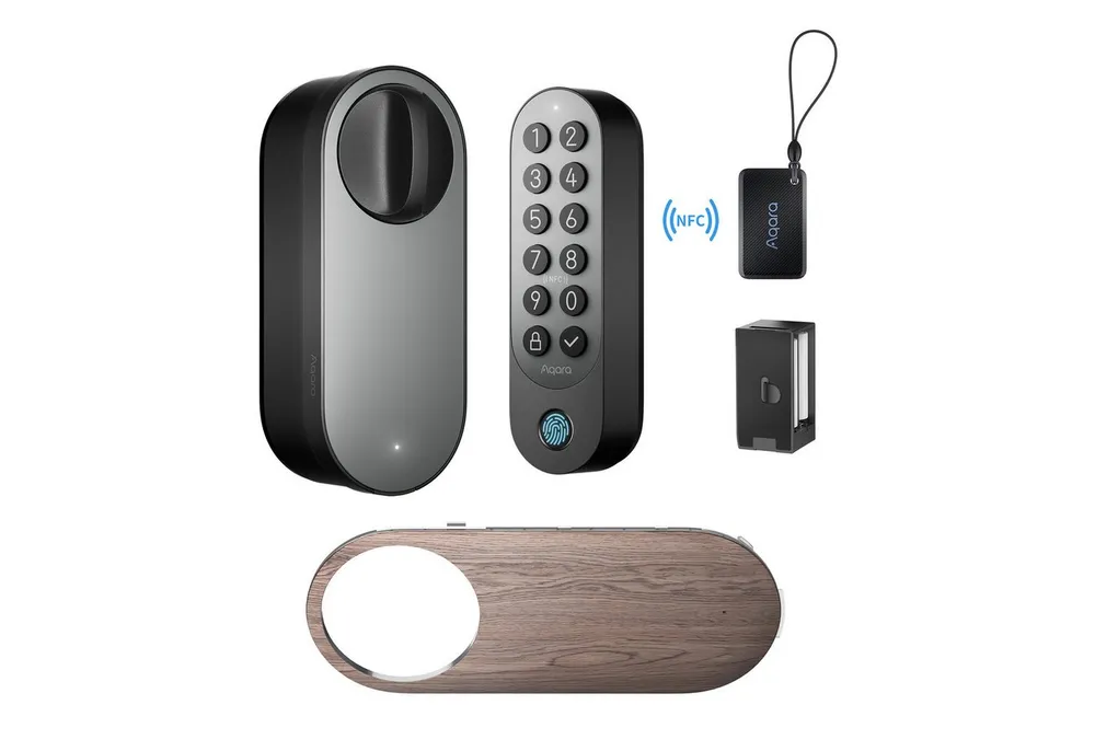 Aqara Türschlossantrieb U200 Kit mit Fingerabdruck-Erkennung, (Bluetooth, Matter over Thread, Smartlock mit Apple Home Key, Einfache Installation, Verschiedene Entriegelungsmethoden), Unterstützt Apple Home, Google Home, Alexa und SmartThings
