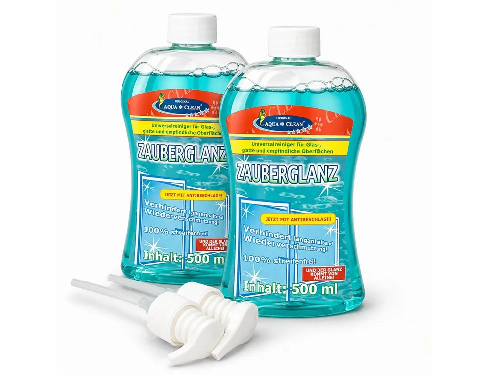 AQUA CLEAN Fensterreiniger Zauberglanz Konzentrat 2x 500ml