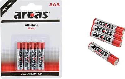 Arcas Alkaline Micro AAA-Batterien (4 Stück)