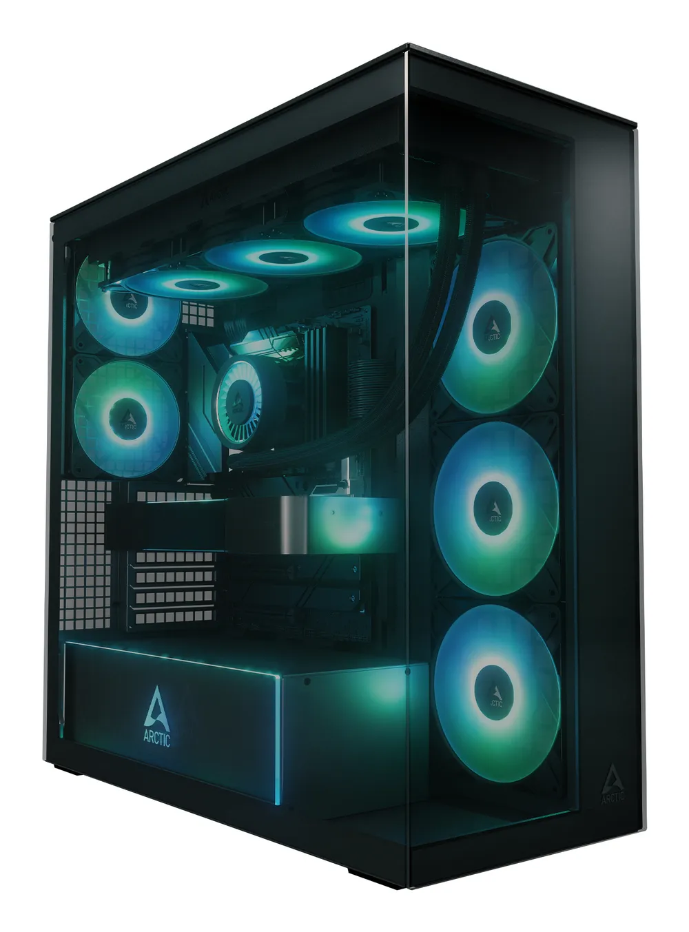 Gehäuse Arctic Xtender ARGB Gehärtetes Glas Schwarz E-ATX Gaming