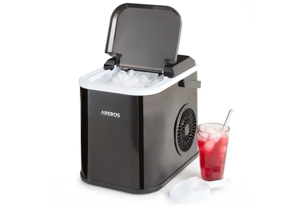 Arebos Eiswürfelmaschine 1,1L Icemaker Eiswürfelbereiter Eismaschine 12 kg