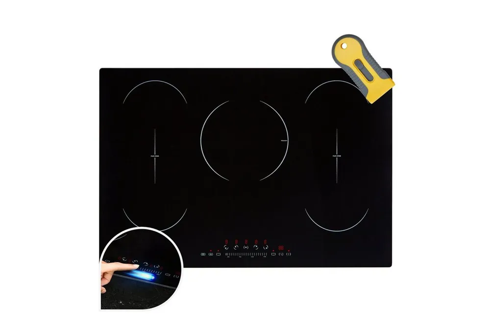 Arebos Flex-Induktions-Kochfeld AR-HE-IKF80 9800 W, 5 Kochfelder 2 Flexzonen, 77 cm, Autark, mit Sensor Touch, Timer, Kindersicherung, Überhitzungsschutz