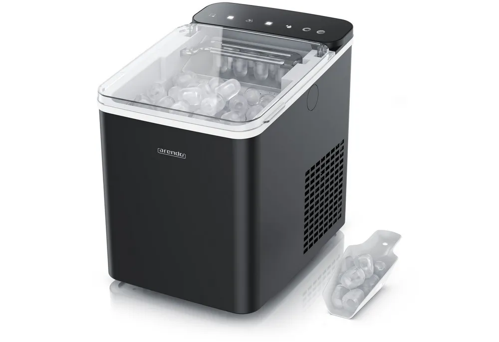 Arendo Eiswürfelmaschine Ice Maker Eiswürfelbereiter, max. 12kg Eiswürfe pro Tag, 1,1L Behälter, Automatische Abschaltung, Sichtfenster, Clean-Funktion, Warnfunktion