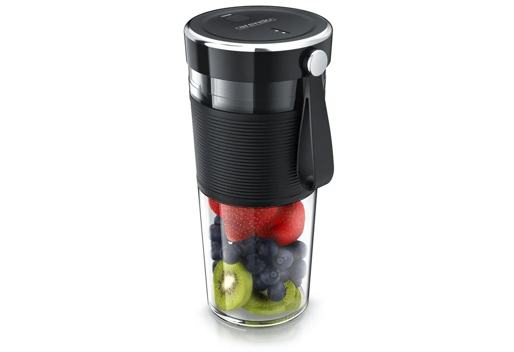 Arendo Smoothie-Maker 2GO mit Akku, kompakter tragbarer Mixer, Mobiler mini Standmixer, 100 W, Blender ideal für Smoothies Protein-Shakes für unterwegs Reisen Urlaub
