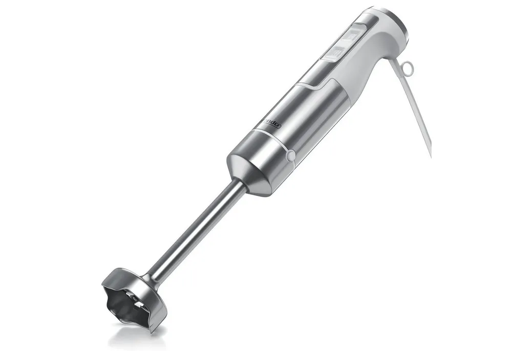 Arendo Stabmixer Edelstahl Pürierstab, Handmixer, stufenlose Regelung, weiß, 1000 W, Turbotaste, Abnehmbarer Mixfuß, GS-Zertifiziert