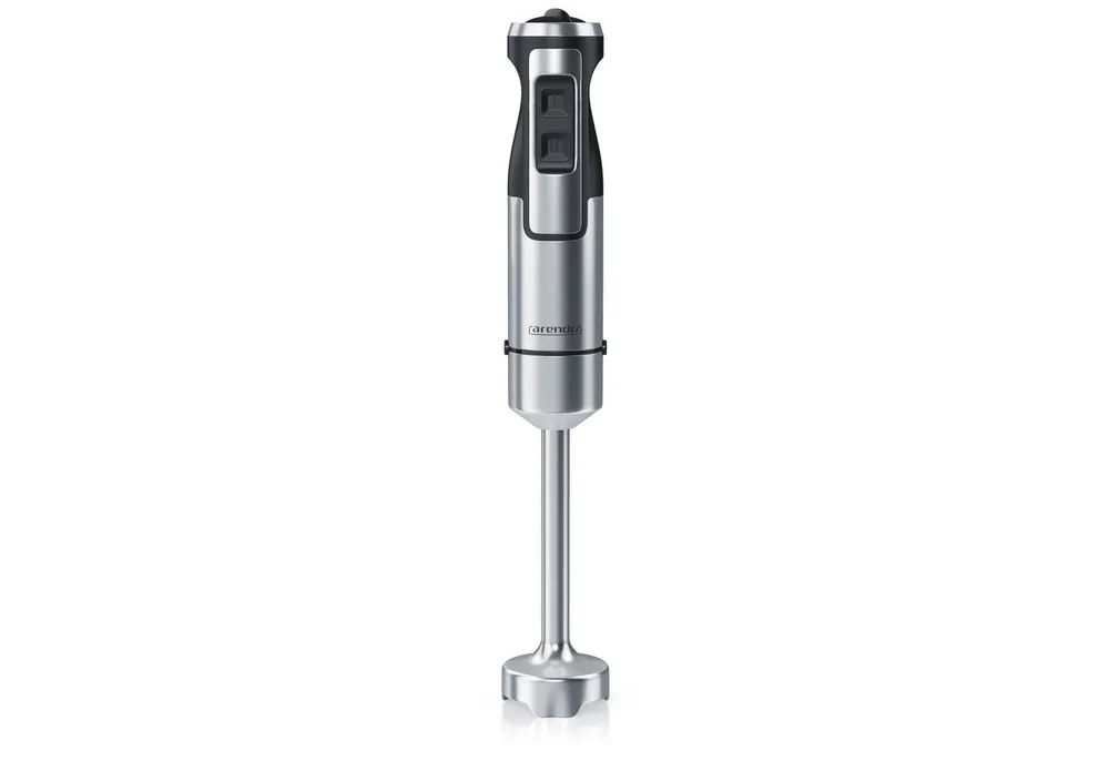 Arendo Stabmixer Edelstahl Pürierstab, Handmixer, stufenlose Regelung, silber, 1000 W, Turbotaste, Abnehmbarer Mixfuß, 4-flügeliges Edelstahlmesser