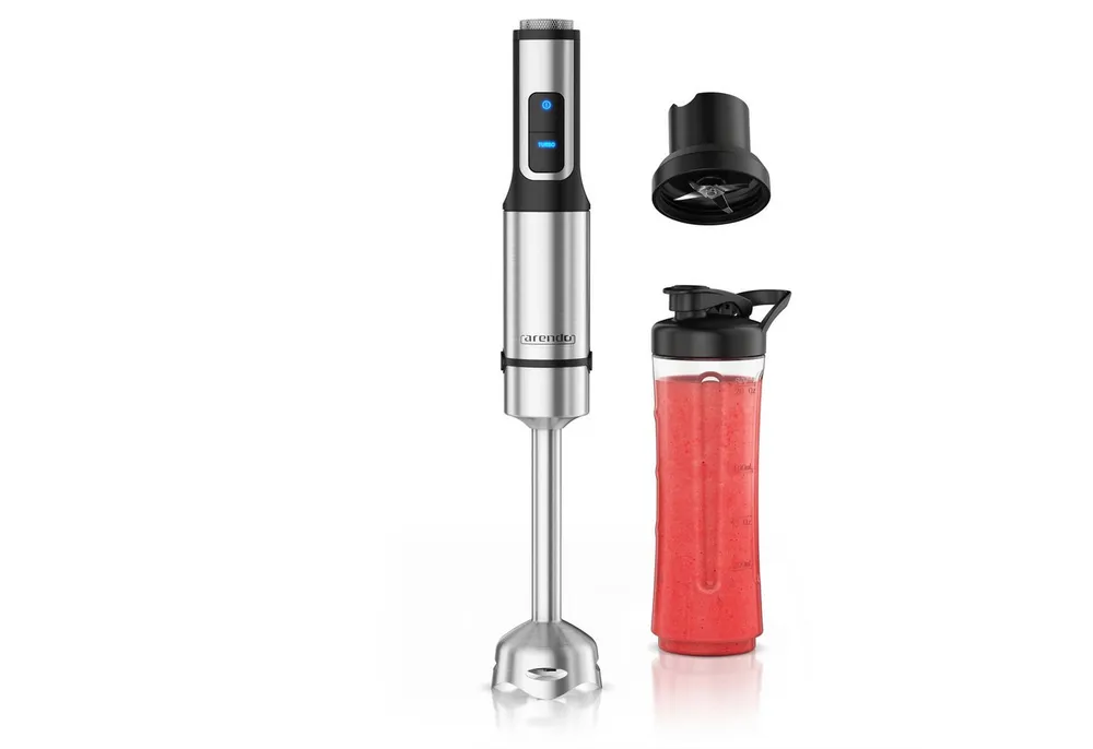 Arendo Stabmixer Set 1500 Watt, Edelstahl Pürierstab, Handmixer, 12 Geschwindigkeiten, 1500 W, Turbotaste, Abnehmbarer Mixfuß, DC-Motor, ergonomischer Griff
