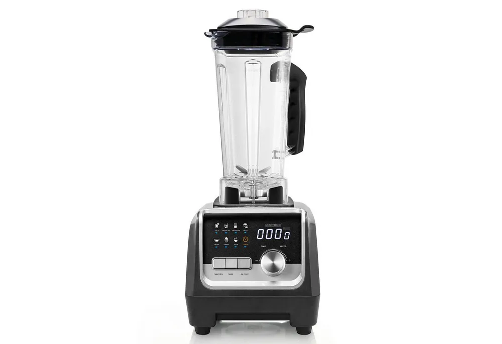 Arendo Standmixer Edelstahl Hochleistungsmixer 2000W, Display, 9 Geschwindigkeitsstufen, 2000 W, 2L Behälter, 7 Programme, Timer & Pulse-Funktion für Smoothies & Eis