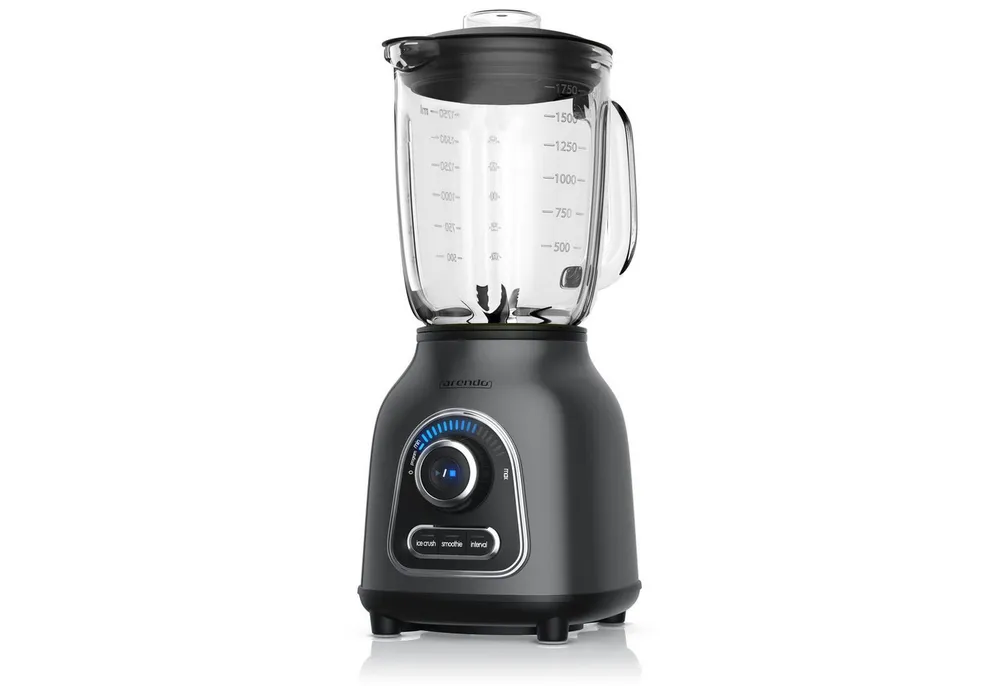 Arendo Standmixer Edelstahl Power Mixer, Hochleistungsmixer, 1,75l Glasbehälter, Blender, 1400 W, Edelstahlmesser, 10 Leistungsstufen, Impulsfunktion Hochleistungsmixer