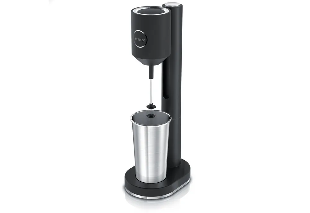 Arendo Standmixer Elektrischer Getränkemixer, 22.000 U/min, schwarz, 2 Stufen Doppelstab, 100 W, Milkshakes, Smoothies, Cocktails, Eiweißshaker, spülmaschinenfest, bar
