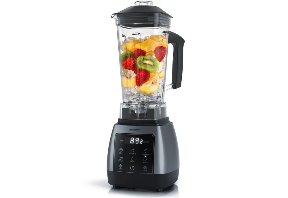 Arendo Standmixer Hochleitungsmixer 2000 W mit Touchpanel, max. 24.000 U/min, 2000 W, Mixer mit Pulsfunktion, 5 Programme, Timer, Mixer mit Display
