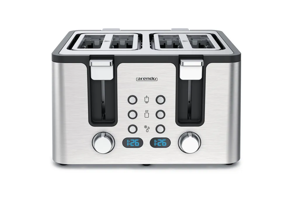 Arendo Toaster Edelstahl