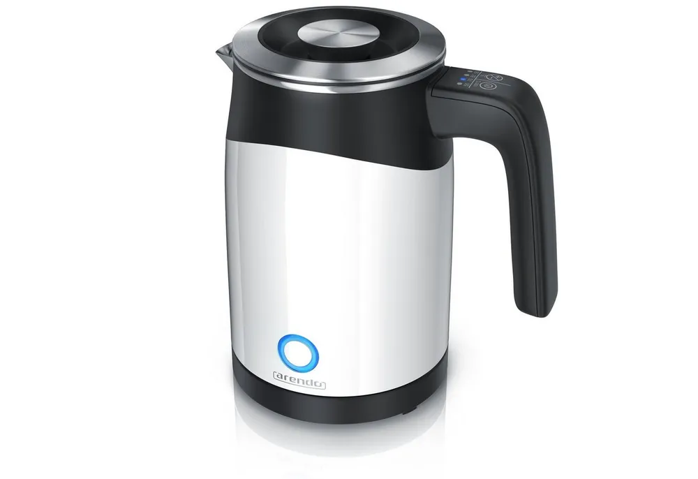 Arendo Wasserkocher aus Edelstahl, Reisewasserkocher Mini, Temperatureinstellung, Single, 0,5 l, 1100 W, Doppelwand-Design, 5 Temperaturstufen einstellbar, Warmhaltefunktion