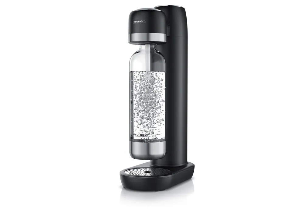 Arendo Wassersprudler Soda Streamer mit 1000 ml Flasche, kompatibel mit 60 l CO2 Zylindern, (Set, 2-tlg., Soda Maker, PET-Flasche), Soda Maker mit Wasserflasche, BPA-frei, fein dosierbar, Carbonator