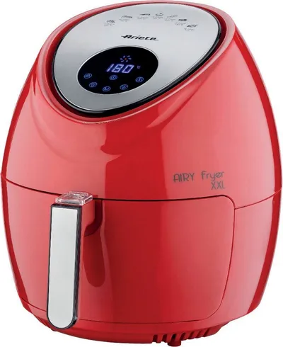 Ariete Heißluftfritteuse 4618R Airy Fryer XXL rot, 1800 W, 7 voreingestellte Programme, Temperatur von 80° C bis 200° C