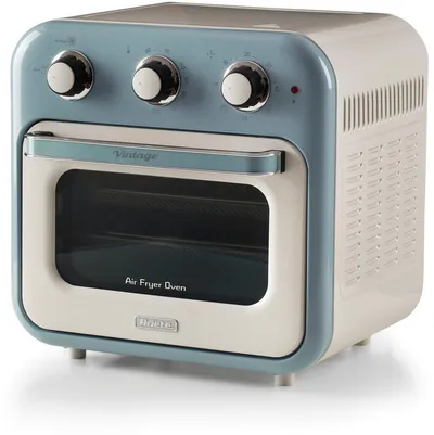 Ariete Heißluftfritteuse 4632BL, 1400 W, Vintage Backofen und Rotisserie in Einem, 16 L blau