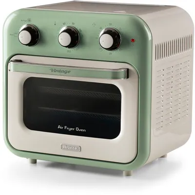 Ariete Heißluftfritteuse 4632GR, 1400 W, Vintage Backofen und Rotisserie in Einem, 16 L grün