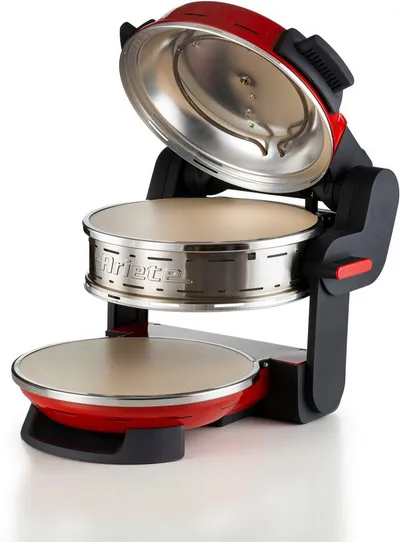 Ariete Pizzaofen 927R Doppelpizzaofen für 2 Pizzen gleichzeitig, rot