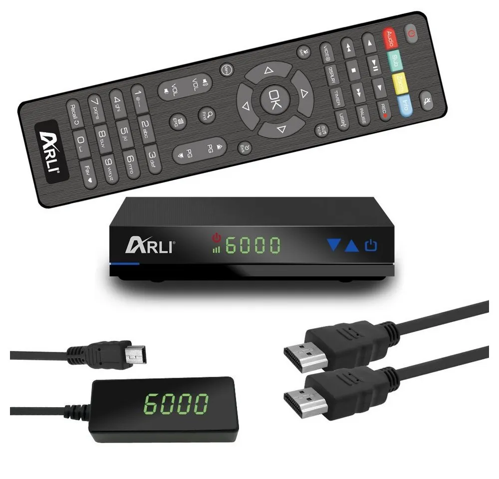 ARLI HD AH1 Satellitenreceiver DVB-S2 SAT-Receiver 1 (Mini HD Sat Receiver mit vielen Funitionen)