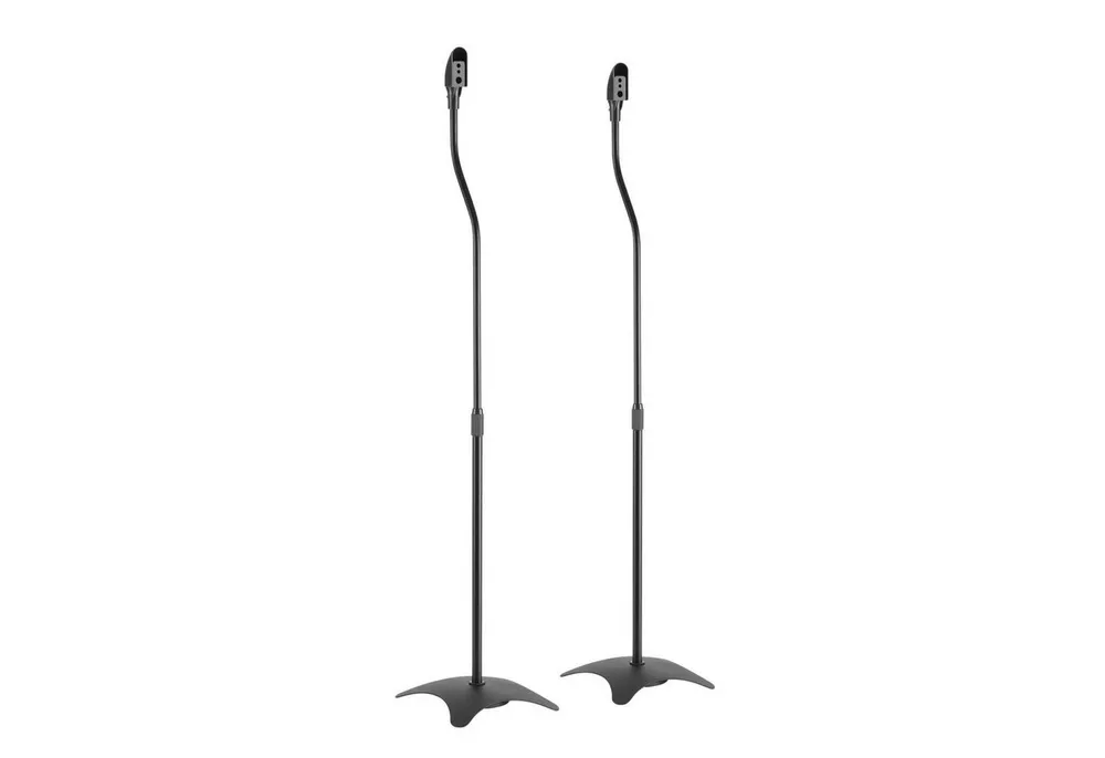 ARLI Lautsprecherständer 2 Teleskop Ständer für Lautsprecher Box Lautsprecherständer Schwarz, (1-tlg., 2er-Pack, für kleinere Satellitenboxen)