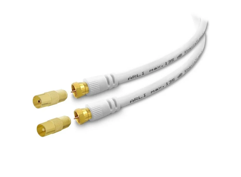 ARLI TV-Kabel, Antennenstecker, Antennenbuchse (700 cm), 7m TV Anschlusskabel HD vergoldet 135 dB IEC Kabel Digital UHD