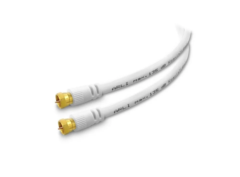 ARLI TV-Kabel, F Stecker, F-Stecker (2000 cm), 20m Anschlusskabel TV HD Satkabel vergoldet 135 dB Sat Kabel Digital