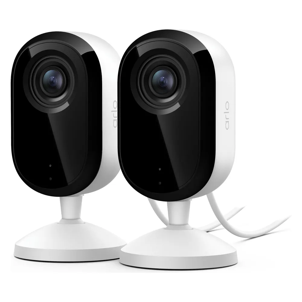 Arlo Essential 3 2K Indoor-Kamera - 2er-Set - Weiß