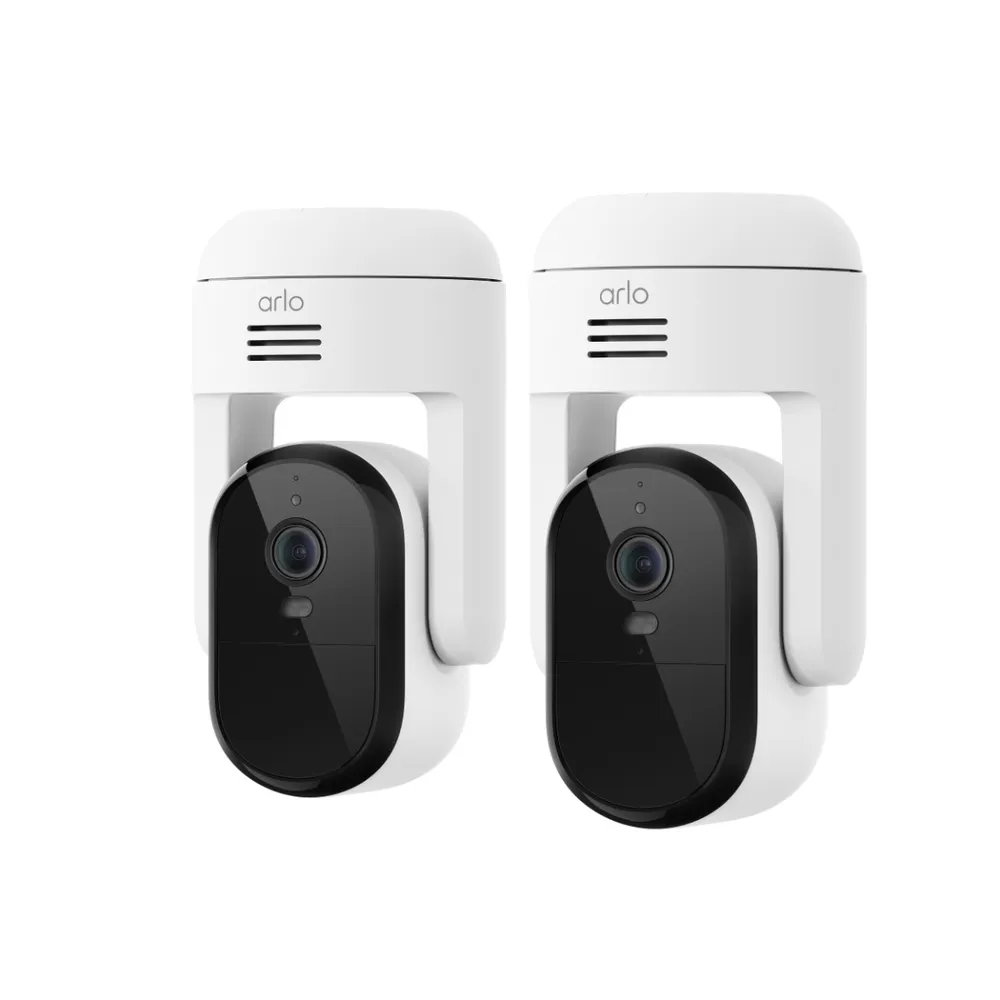 Arlo Essential 3 2K PTZ-Sicherheitskamera - 2er-Set - Weiß