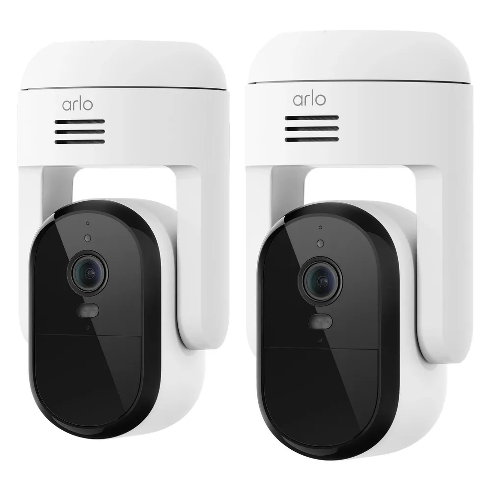 Arlo Essential 3 2K PTZ-Sicherheitskamera - 2er-Set - Weiß