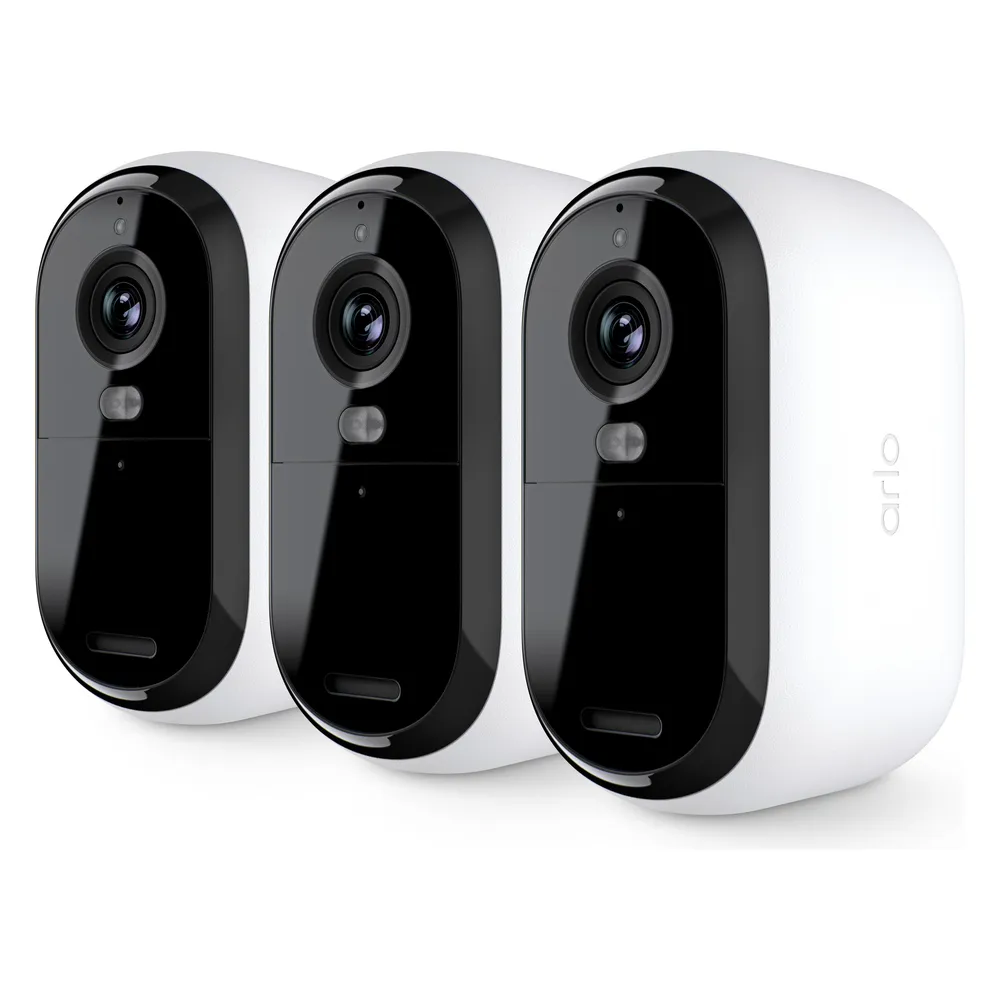 Arlo Essential 3 2K-Sicherheitskamera - 3er-Set - Weiß