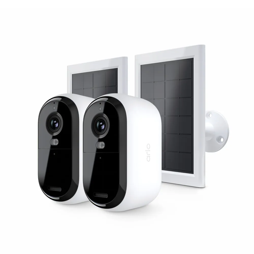 Arlo Set - mit 2 Essential 3 2K-Sicherheitskamera + 2 Solar Panels - Weiß
