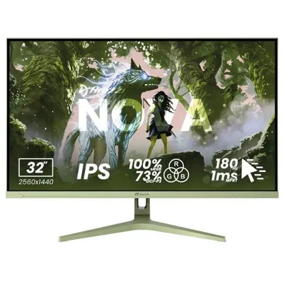 Monitor Arozzi Nova 32" QuadHD 180Hz IPS 1ms HDR Lautsprecher Grün