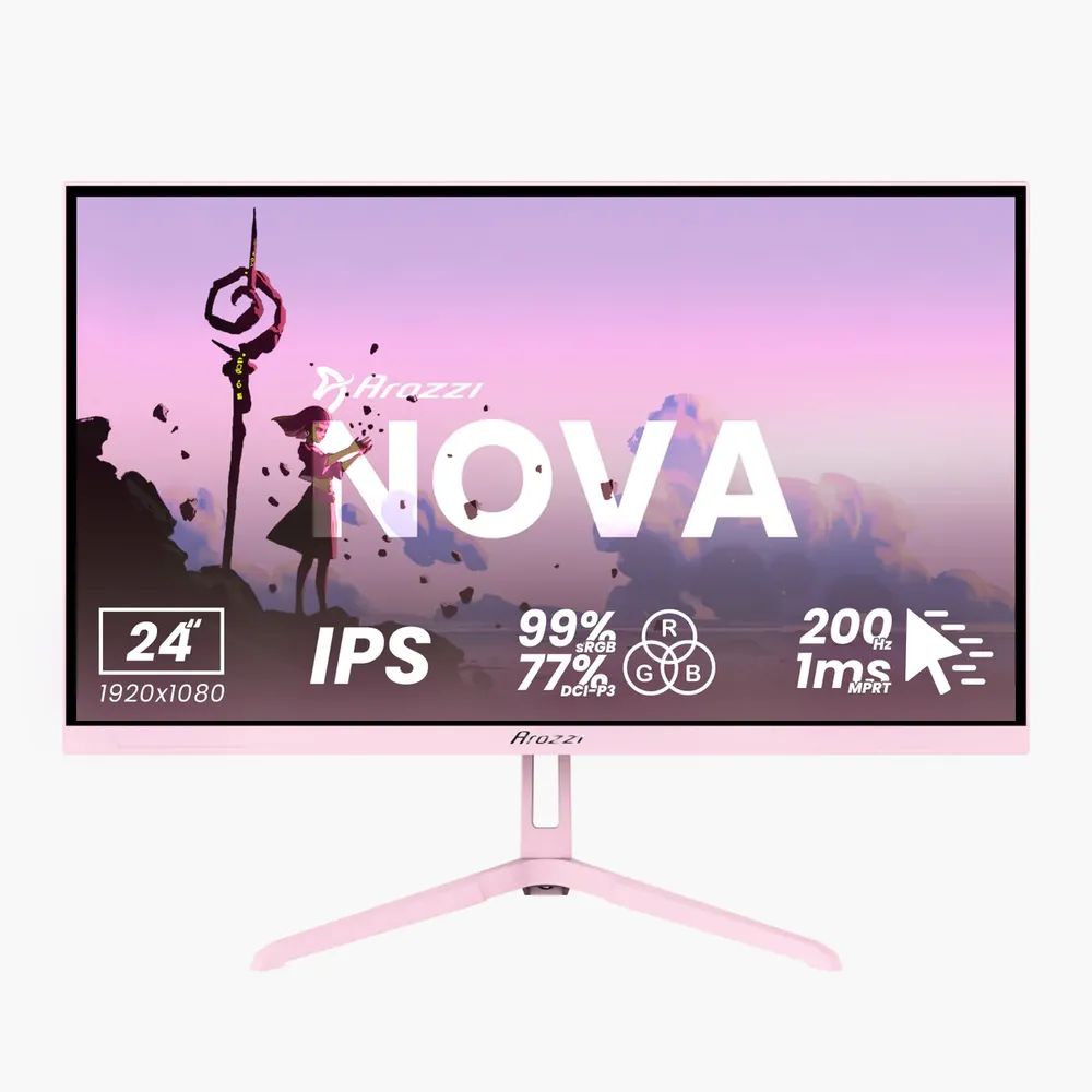 Nova, Pink, 24 Zoll, Full HD, IPS, 200 Hz, 1 ms Gaming-Monitor