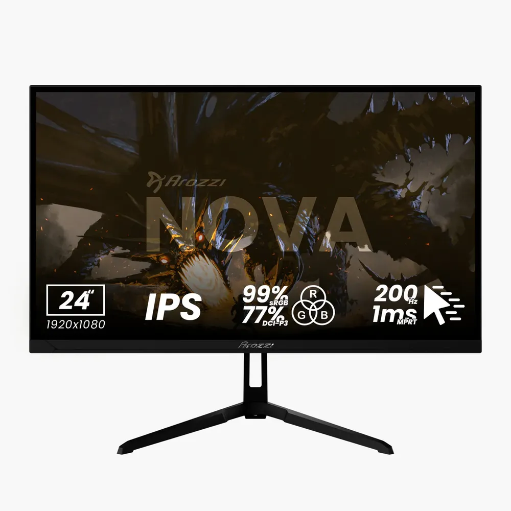Nova, Schwarz, 24 Zoll, Full HD, IPS, 200 Hz, 1 ms Gaming-Monitor