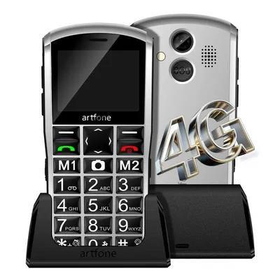 Artfone A400 4G 2.4 Zoll SOS-Taste Ladestation Schwarz