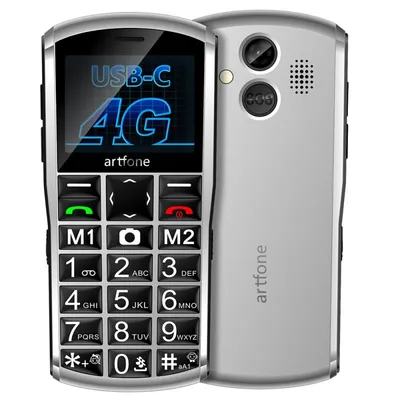 Artfone A400 4G Basic Seniorenhandy mit SOS-Taste, weiß