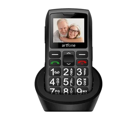 Artfone C1+4G 1,8" Große Tasten SOS Ladestation 4G Schwarz