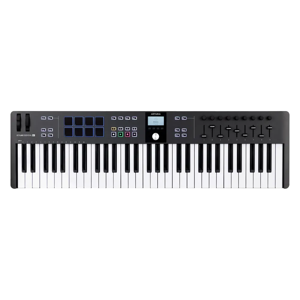 Arturia KeyLab Essential 61 mk3 Universal USB MIDI Controller 61 Tasten Schwarz
