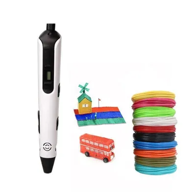 3D-Stift PLA 10 Farben LCD Display Temperaturregelung Kindersicher Kit