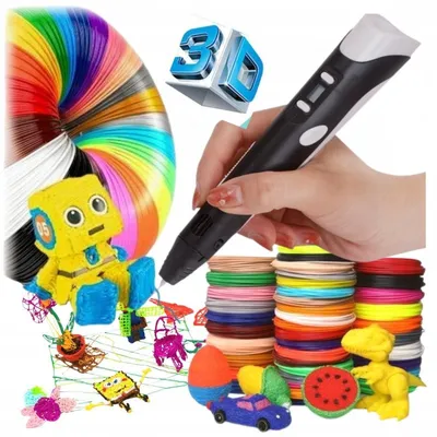 Arzopa Smart 3D Stift 36 m, 12 Farben Schwarz