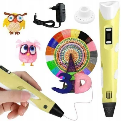 Arzopa 3D Smart Pen LED-Bildschirm 50 m, 10 Farben Gelb