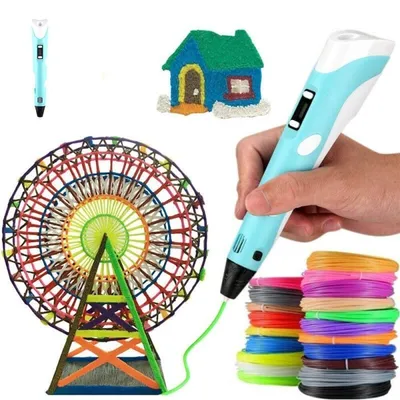 Arzopa 3D Smart Pen LED-Bildschirm 100 m, 20 Farben Blau