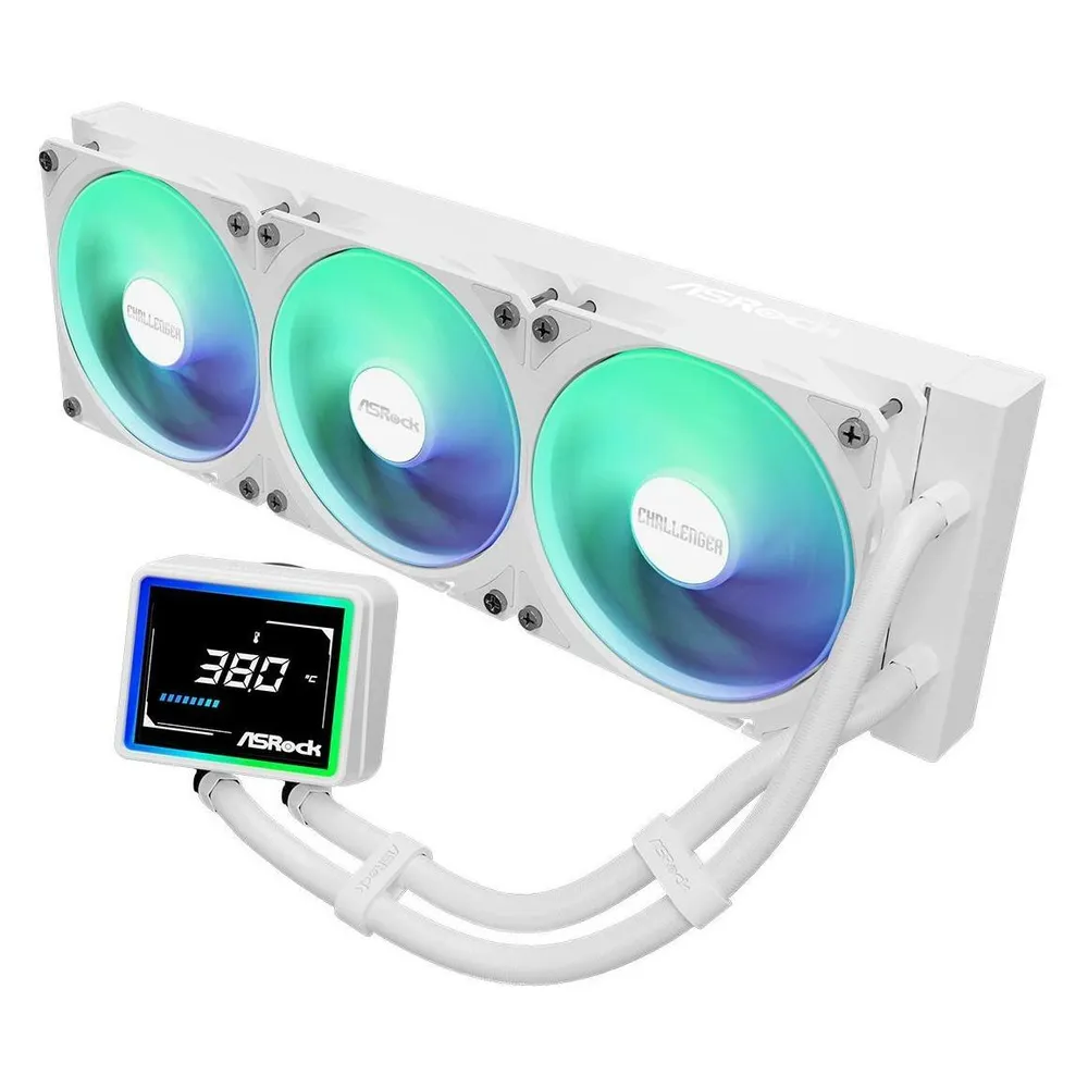 Refrigeración Líquida Asrock Challenger White 360mm 3 Ventilatoren LED