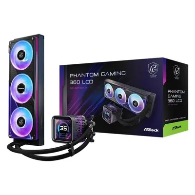 Refrigeración Líquida Asrock Phantom Gaming 360mm 3 Lüfter LED LCD