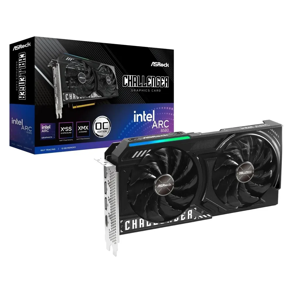 Grafikkarte Asrock Arc B580 Challenger 12GB GDDR6 Overclocking VR Tri DisplayPort