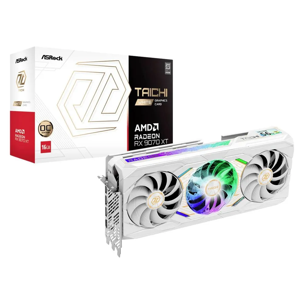 Grafikkarte AsRock Radeon RX 9070 XT Taichi White OC 16GB GDDR6
