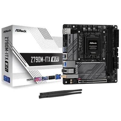 ASRock Z790 Mainboard Intel Z790 Sockel 1700 Mini ITX Z790M-ITX WLAN DDR5 PCIe 5.0 WLAN 6E LAN 2,5 GbE